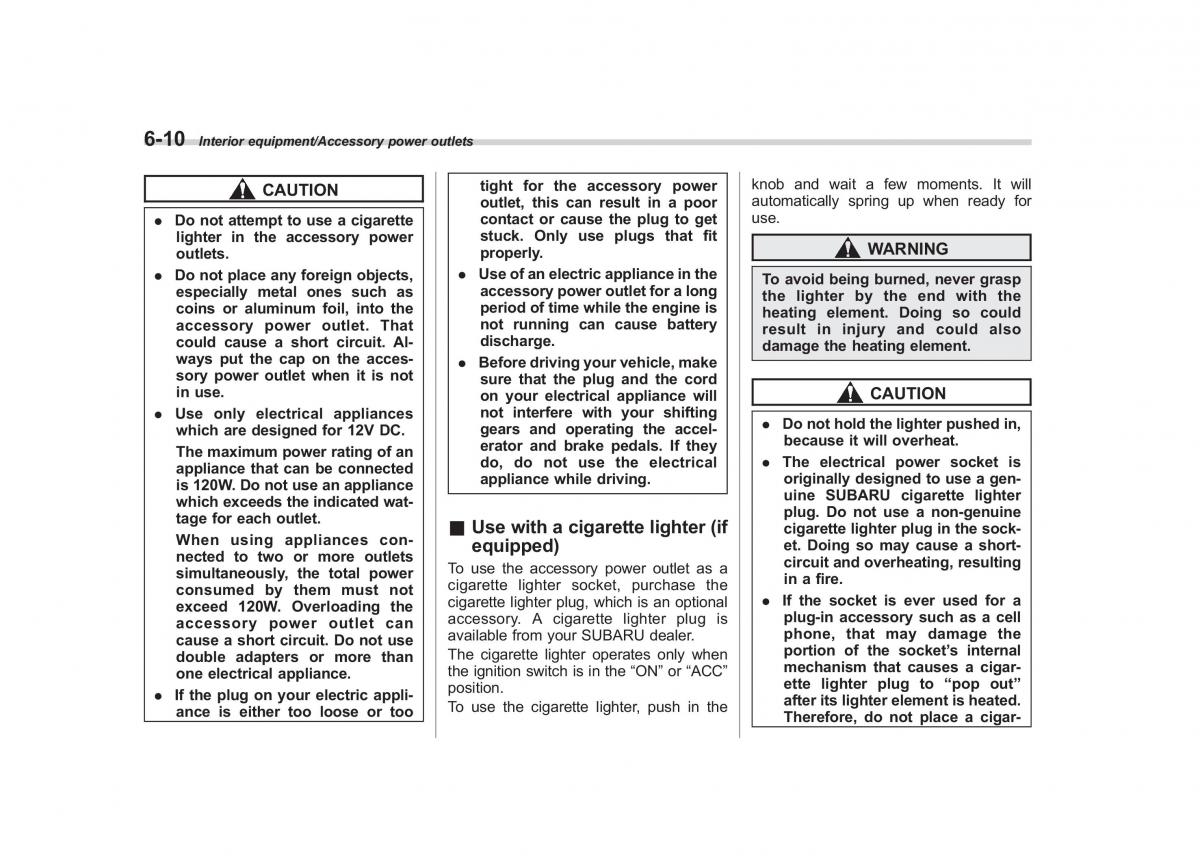 Subaru Forester IV 4 owners manual / page 329