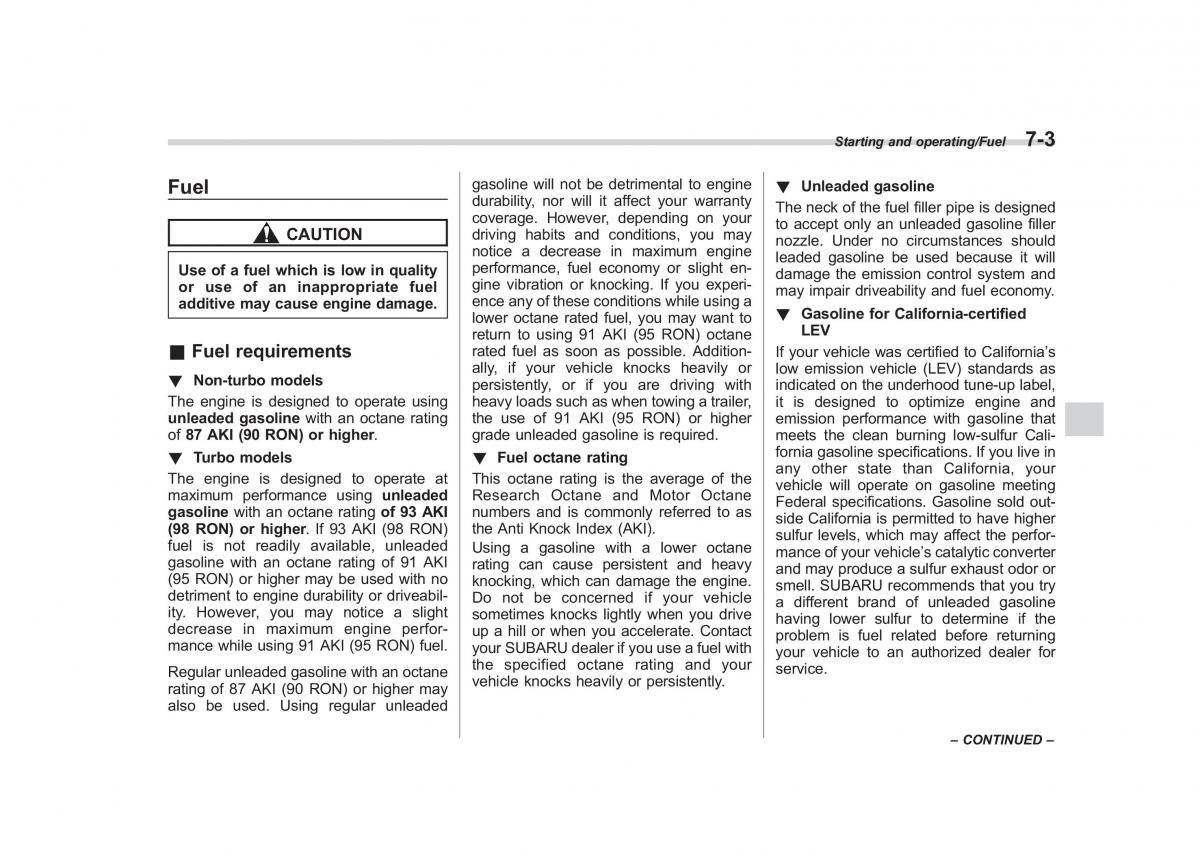 Subaru Forester IV 4 owners manual / page 344