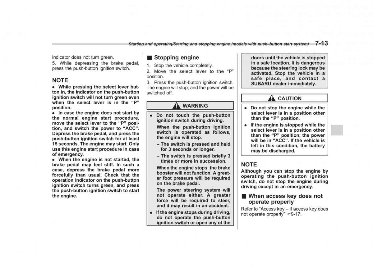 Subaru Forester IV 4 owners manual / page 354