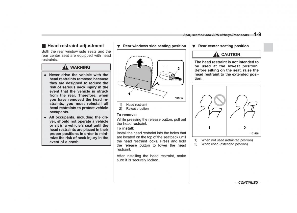 Subaru Forester IV 4 owners manual / page 36