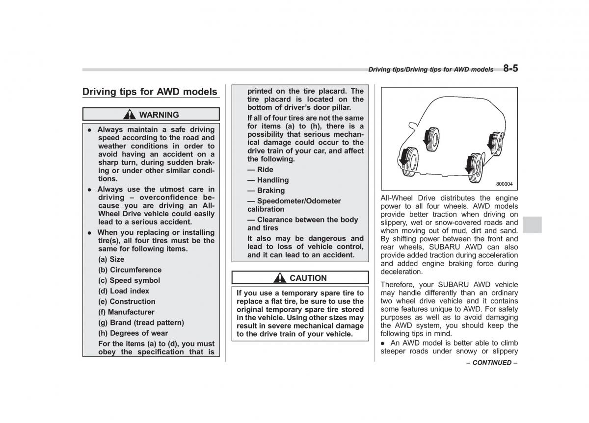 Subaru Forester IV 4 owners manual / page 398