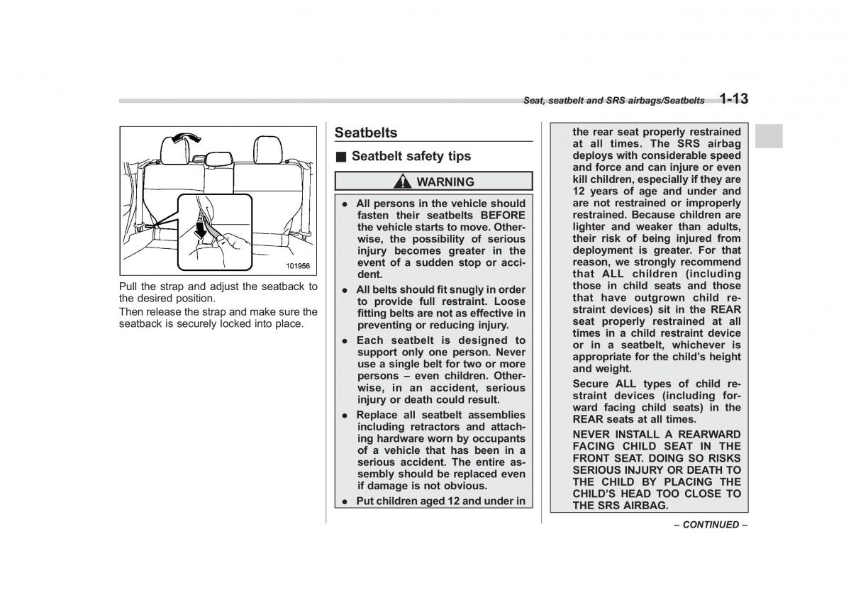 Subaru Forester IV 4 owners manual / page 40