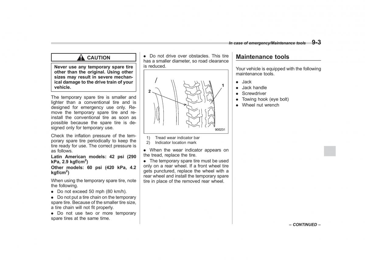 Subaru Forester IV 4 owners manual / page 422