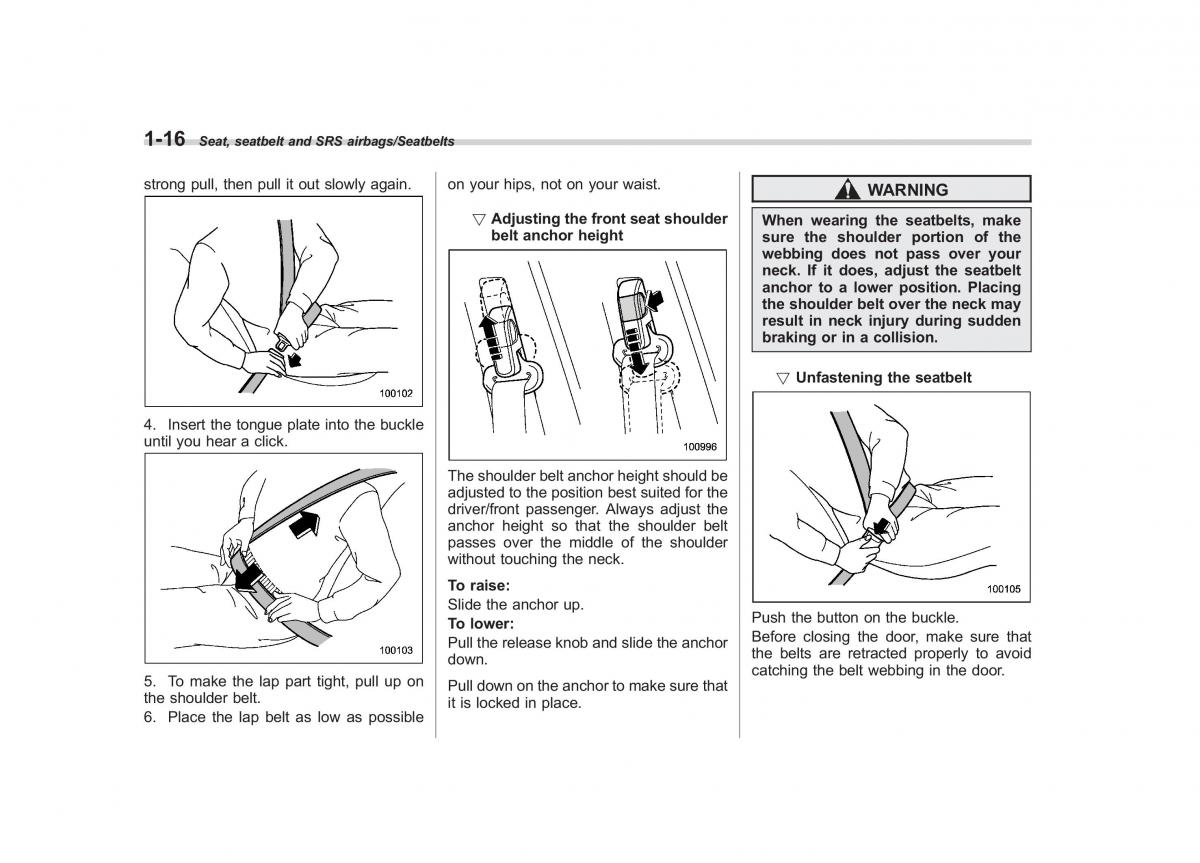 Subaru Forester IV 4 owners manual / page 43