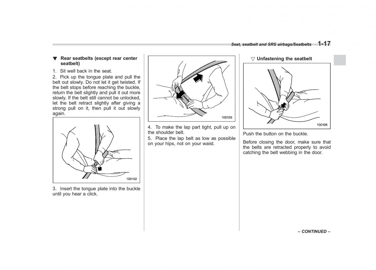 Subaru Forester IV 4 owners manual / page 44