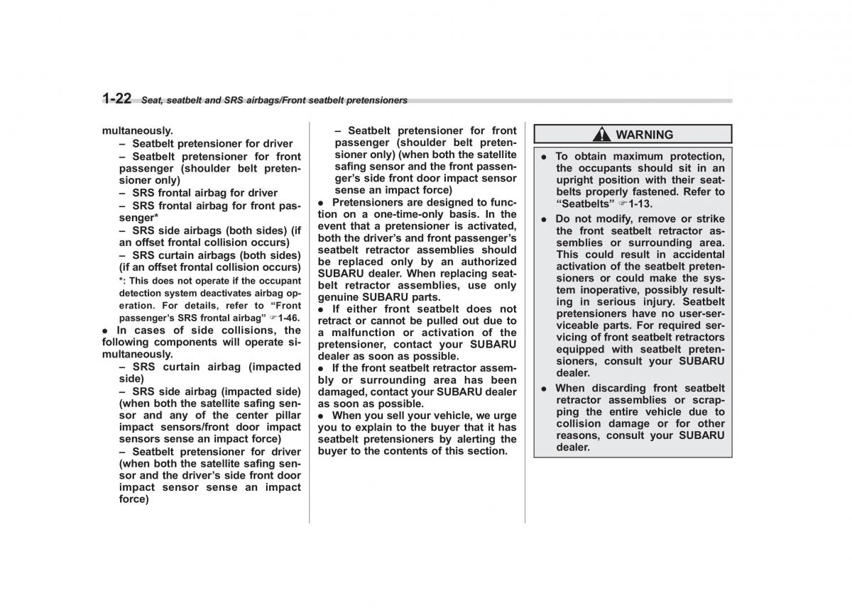 Subaru Forester IV 4 owners manual / page 49