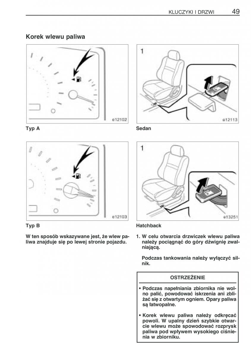 Toyota Corolla IX 9 E120 E130 E12 instrukcja obslugi / page 56