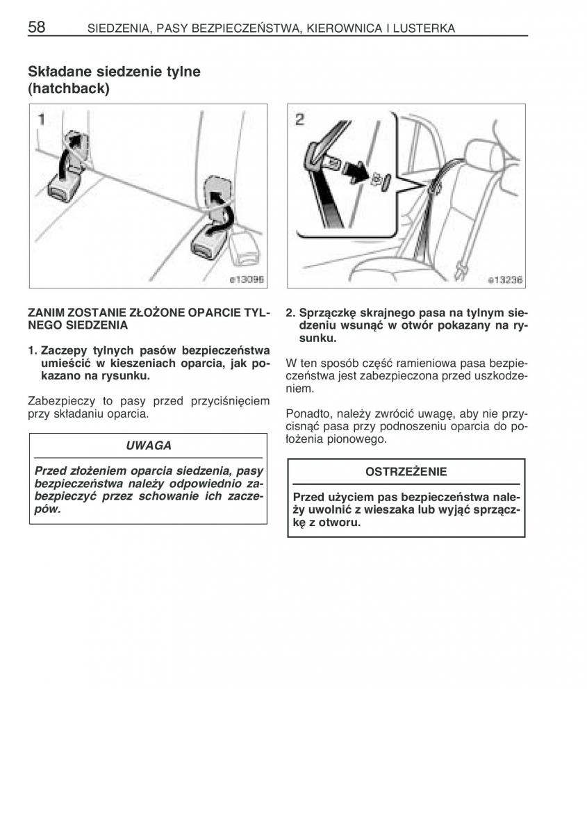 Toyota Corolla IX 9 E120 E130 E12 instrukcja obslugi / page 65