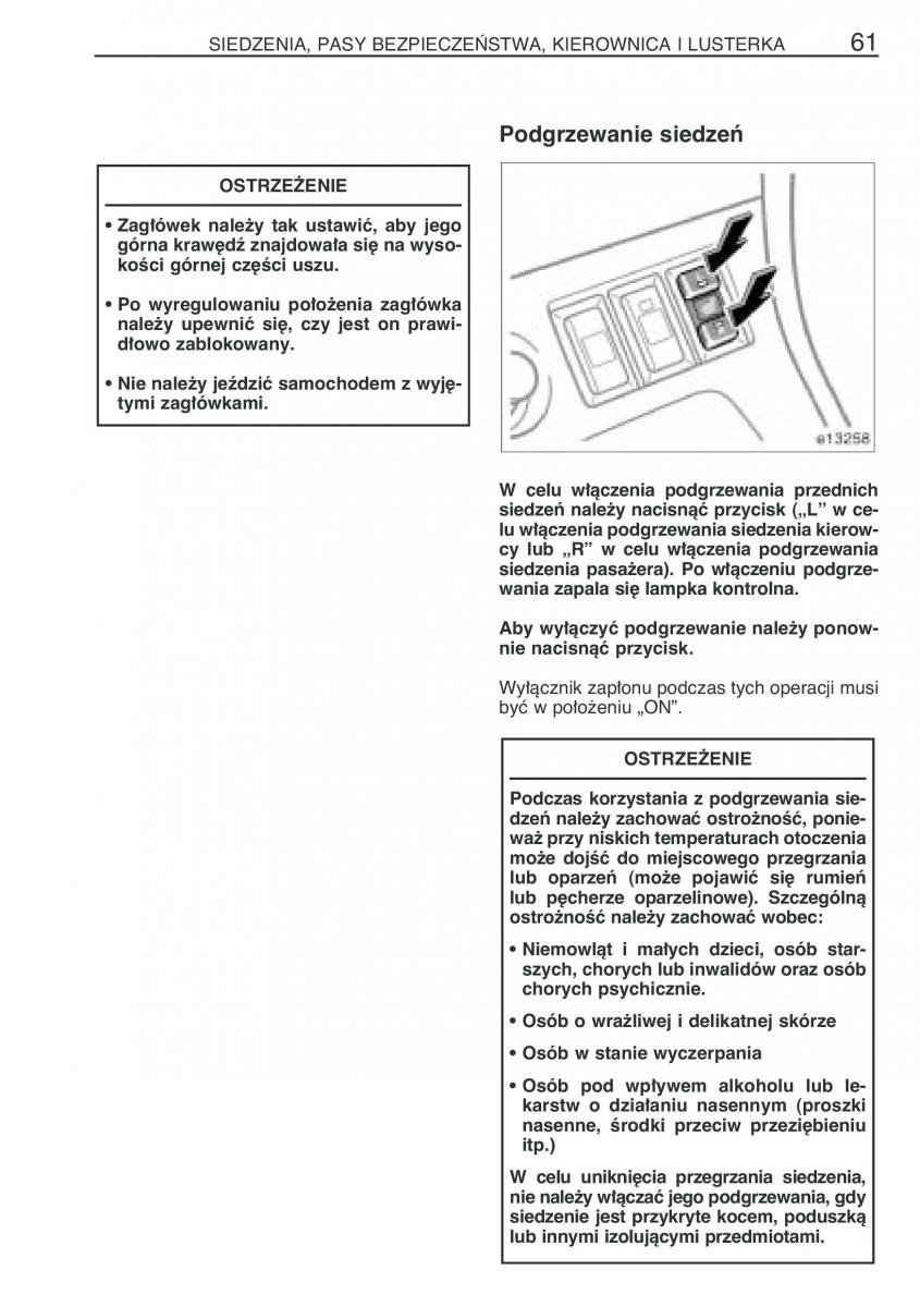 Toyota Corolla IX 9 E120 E130 E12 instrukcja obslugi / page 68