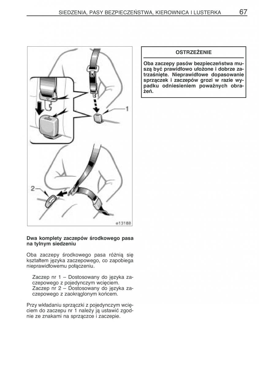 Toyota Corolla IX 9 E120 E130 E12 instrukcja obslugi / page 74