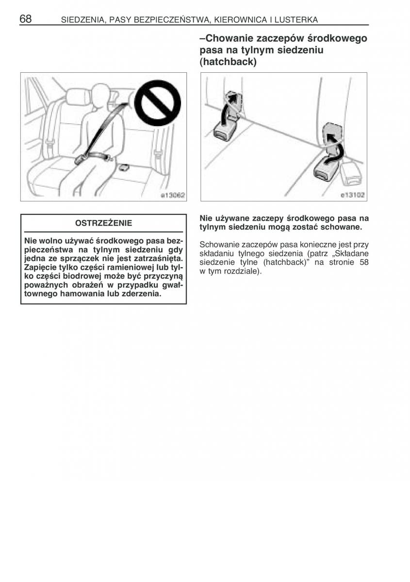 manual Toyota Corolla Toyota Corolla IX 9 E120 E130 E12 instrukcja / page 75