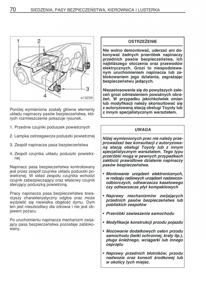 manual Toyota Corolla Toyota Corolla IX 9 E120 E130 E12 instrukcja / page 77