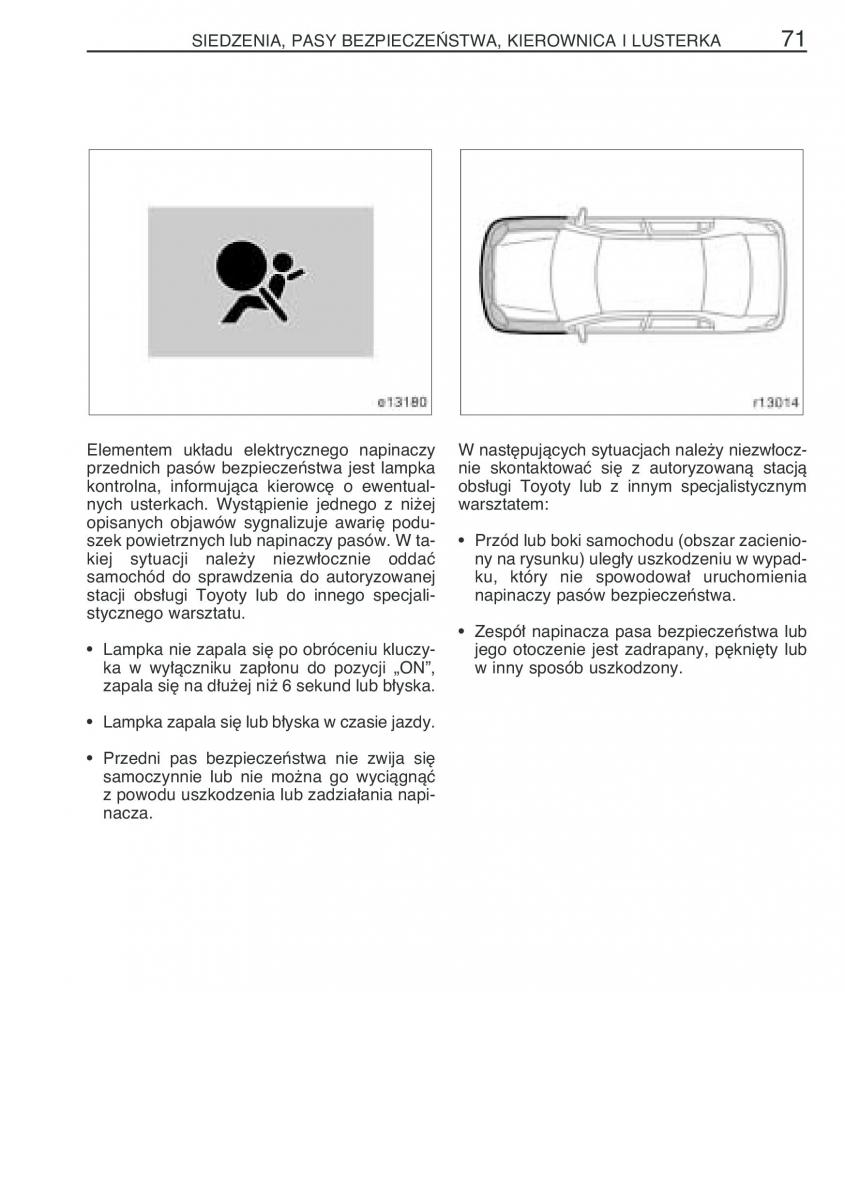 Toyota Corolla IX 9 E120 E130 E12 instrukcja obslugi / page 78