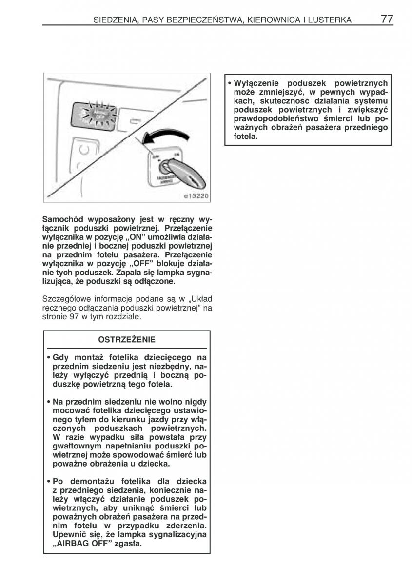 Toyota Corolla IX 9 E120 E130 E12 instrukcja obslugi / page 84