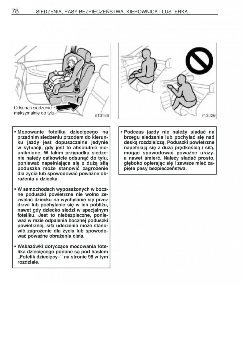 Toyota Corolla IX 9 E120 E130 E12 instrukcja obslugi / page 85