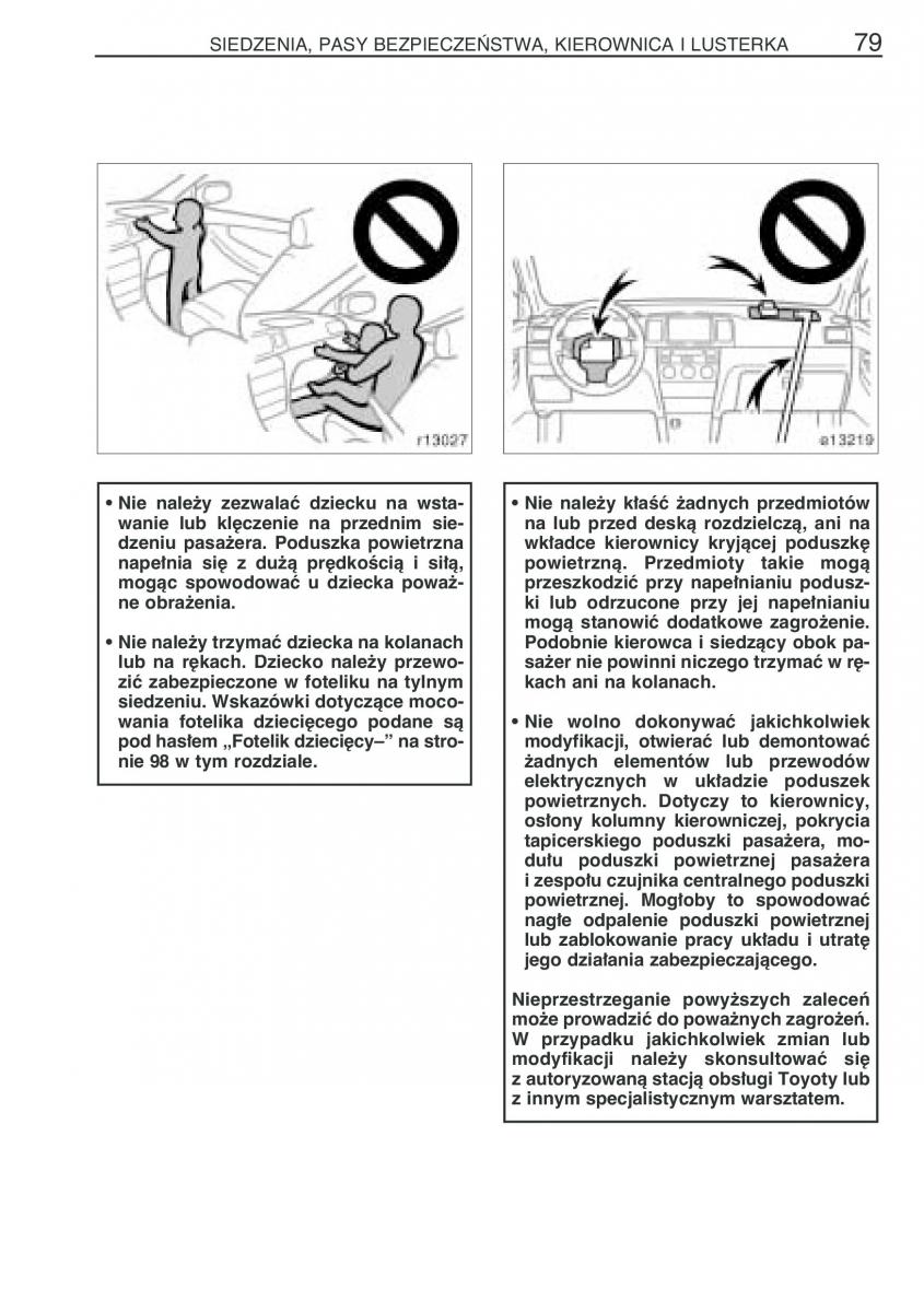 Toyota Corolla IX 9 E120 E130 E12 instrukcja obslugi / page 86