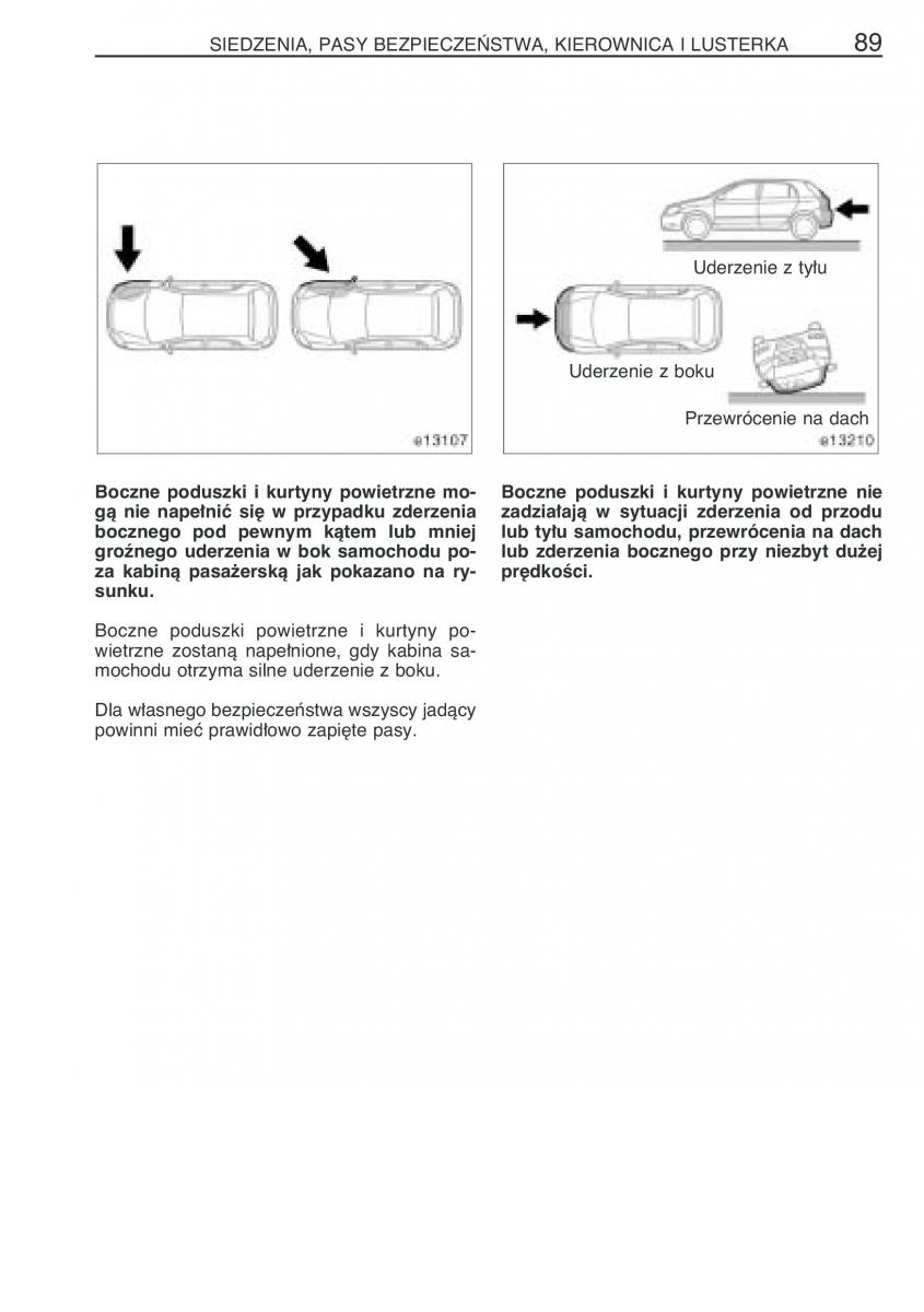 Toyota Corolla IX 9 E120 E130 E12 instrukcja obslugi / page 96