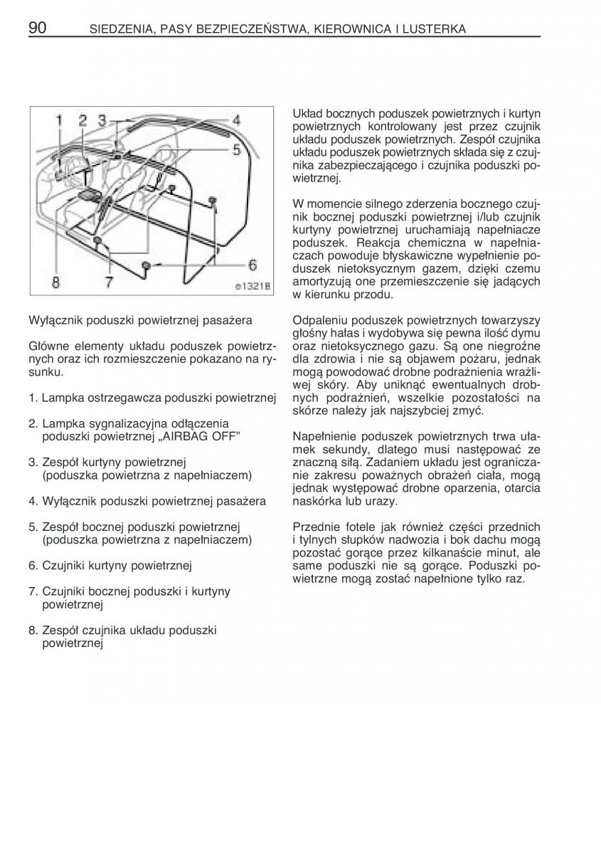 Toyota Corolla IX 9 E120 E130 E12 instrukcja obslugi / page 97