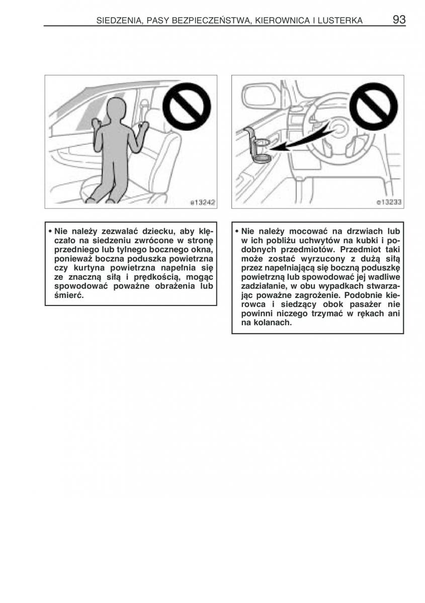 Toyota Corolla IX 9 E120 E130 E12 instrukcja obslugi / page 100