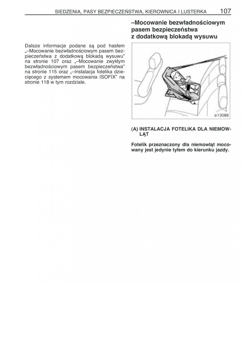 Toyota Corolla IX 9 E120 E130 E12 instrukcja obslugi / page 114