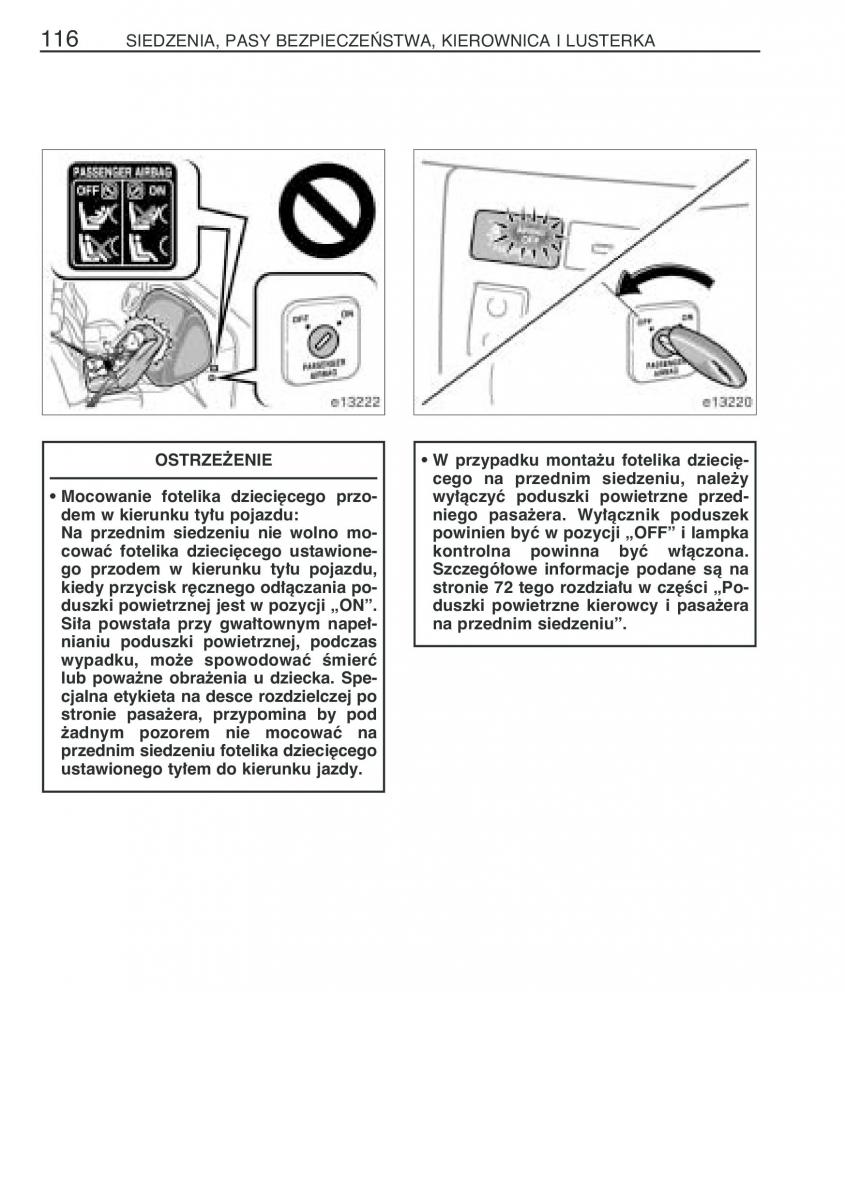 Toyota Corolla IX 9 E120 E130 E12 instrukcja obslugi / page 123