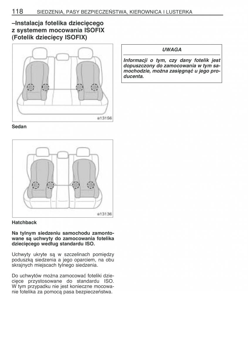 Toyota Corolla IX 9 E120 E130 E12 instrukcja obslugi / page 125