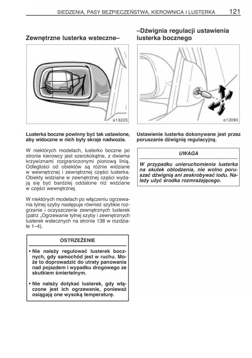 Toyota Corolla IX 9 E120 E130 E12 instrukcja obslugi / page 128