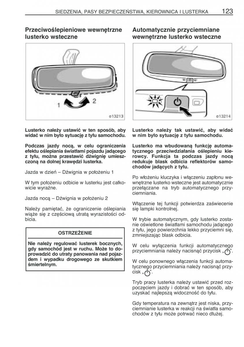 Toyota Corolla IX 9 E120 E130 E12 instrukcja obslugi / page 130