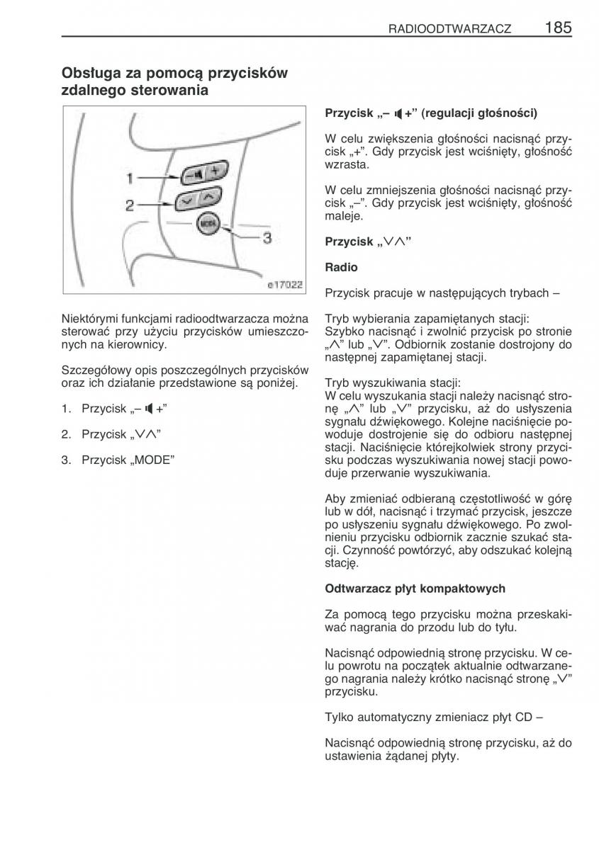 Toyota Corolla IX 9 E120 E130 E12 instrukcja obslugi / page 192