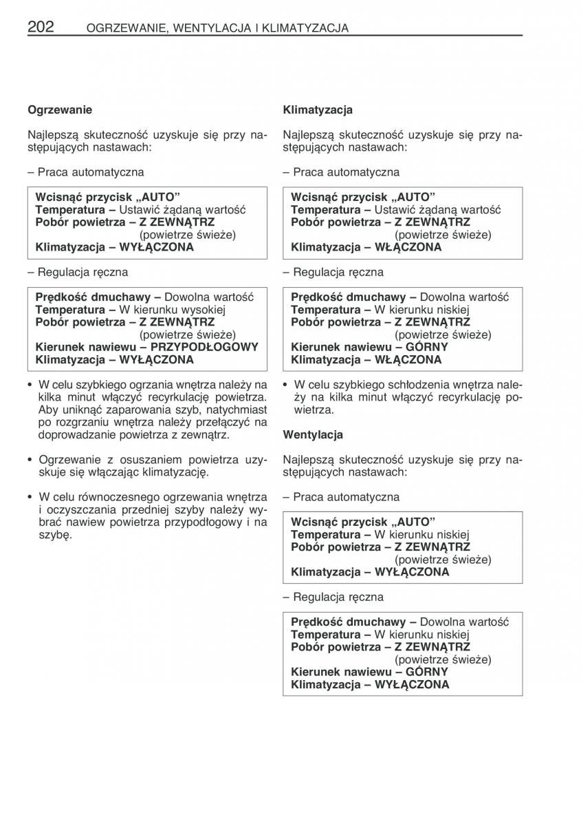 manual Toyota Corolla Toyota Corolla IX 9 E120 E130 E12 instrukcja / page 209