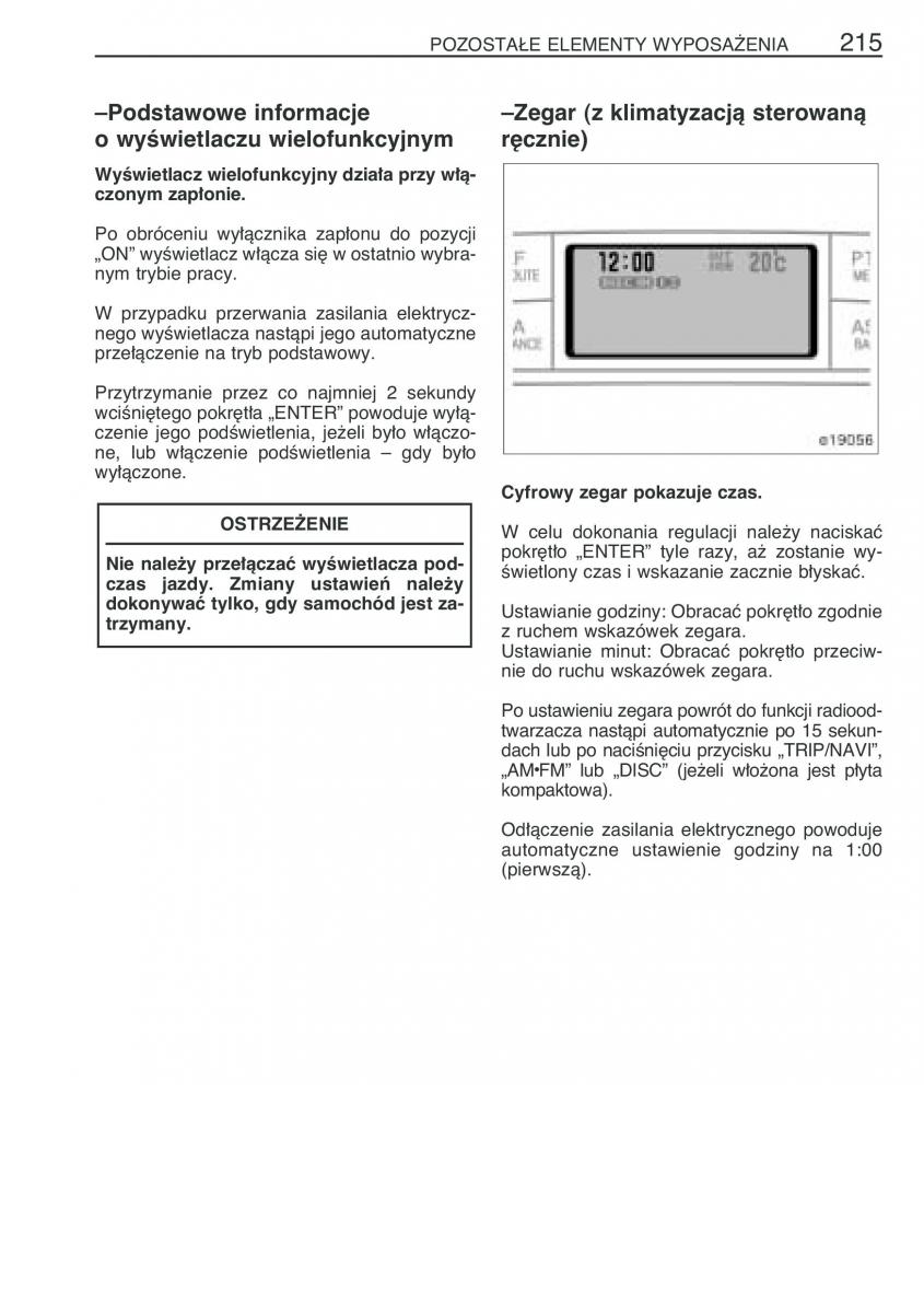 Toyota Corolla IX 9 E120 E130 E12 instrukcja obslugi / page 222