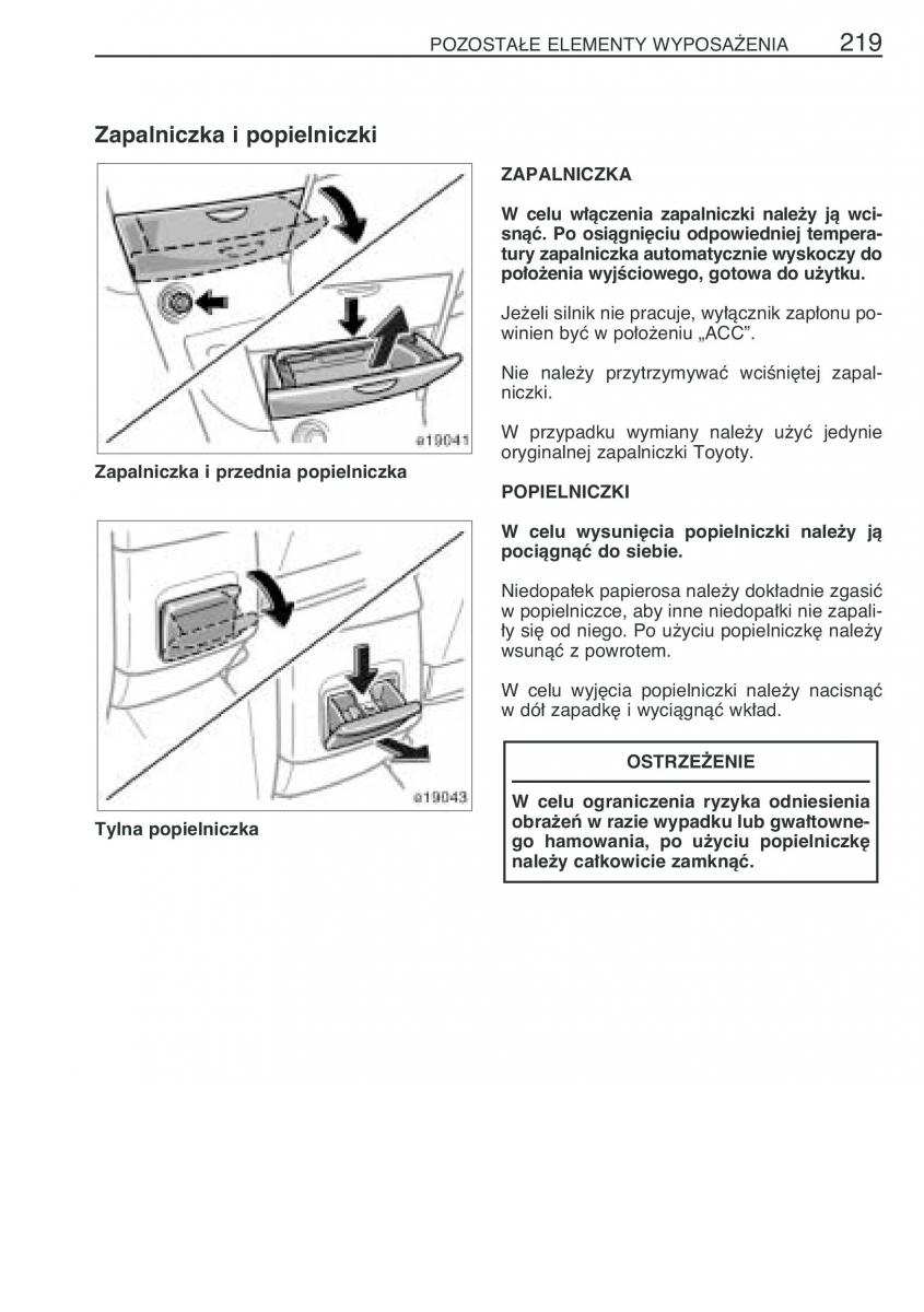 Toyota Corolla IX 9 E120 E130 E12 instrukcja obslugi / page 226