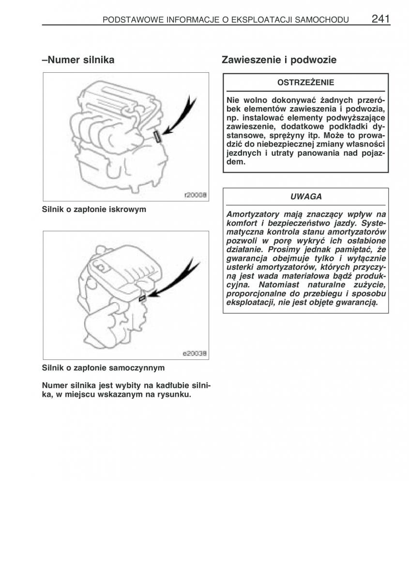 Toyota Corolla IX 9 E120 E130 E12 instrukcja obslugi / page 248