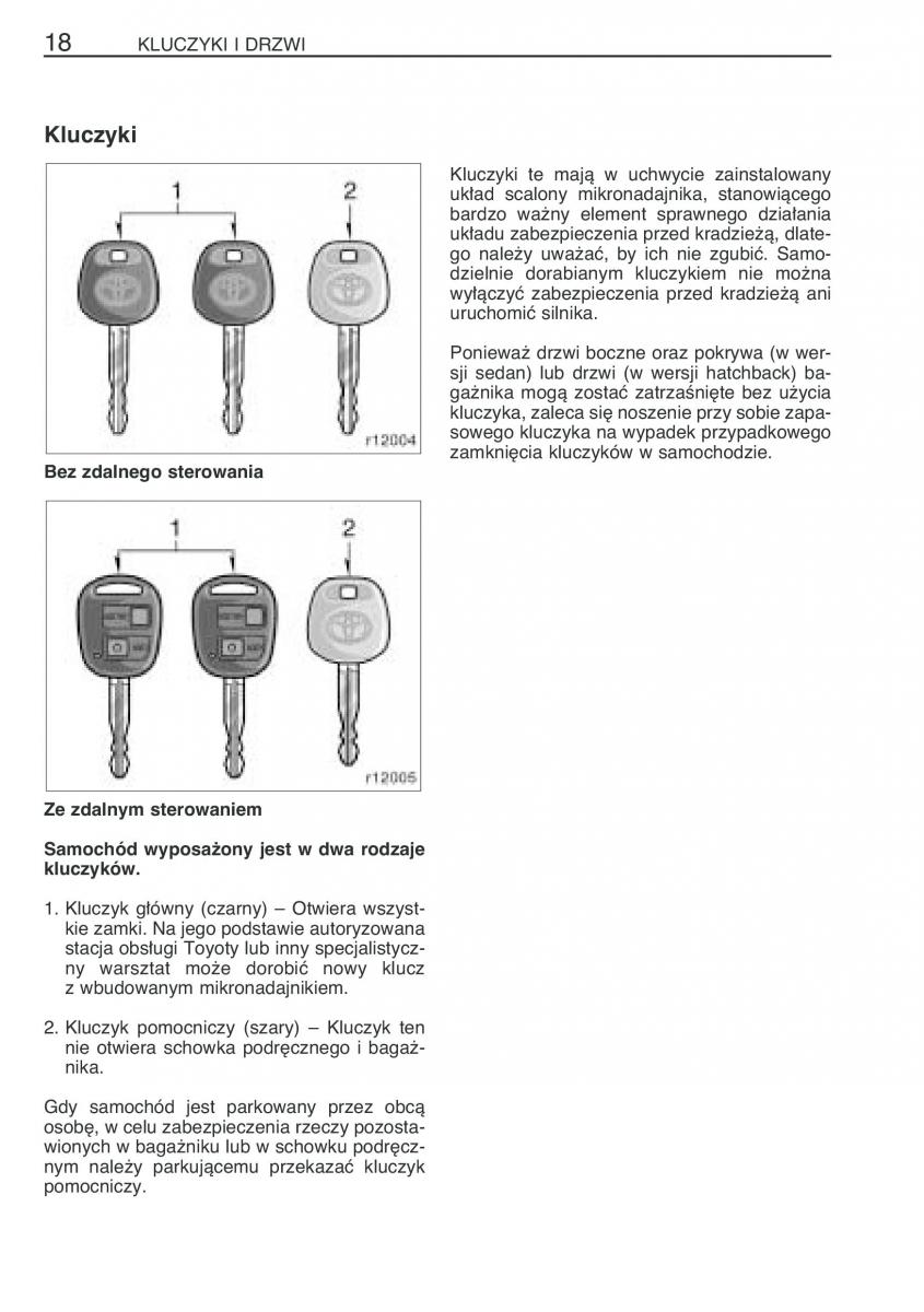 Toyota Corolla IX 9 E120 E130 E12 instrukcja obslugi / page 25