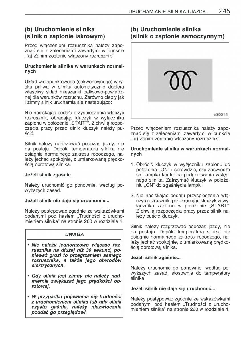 Toyota Corolla IX 9 E120 E130 E12 instrukcja obslugi / page 252