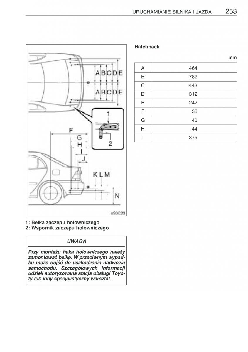 Toyota Corolla IX 9 E120 E130 E12 instrukcja obslugi / page 260