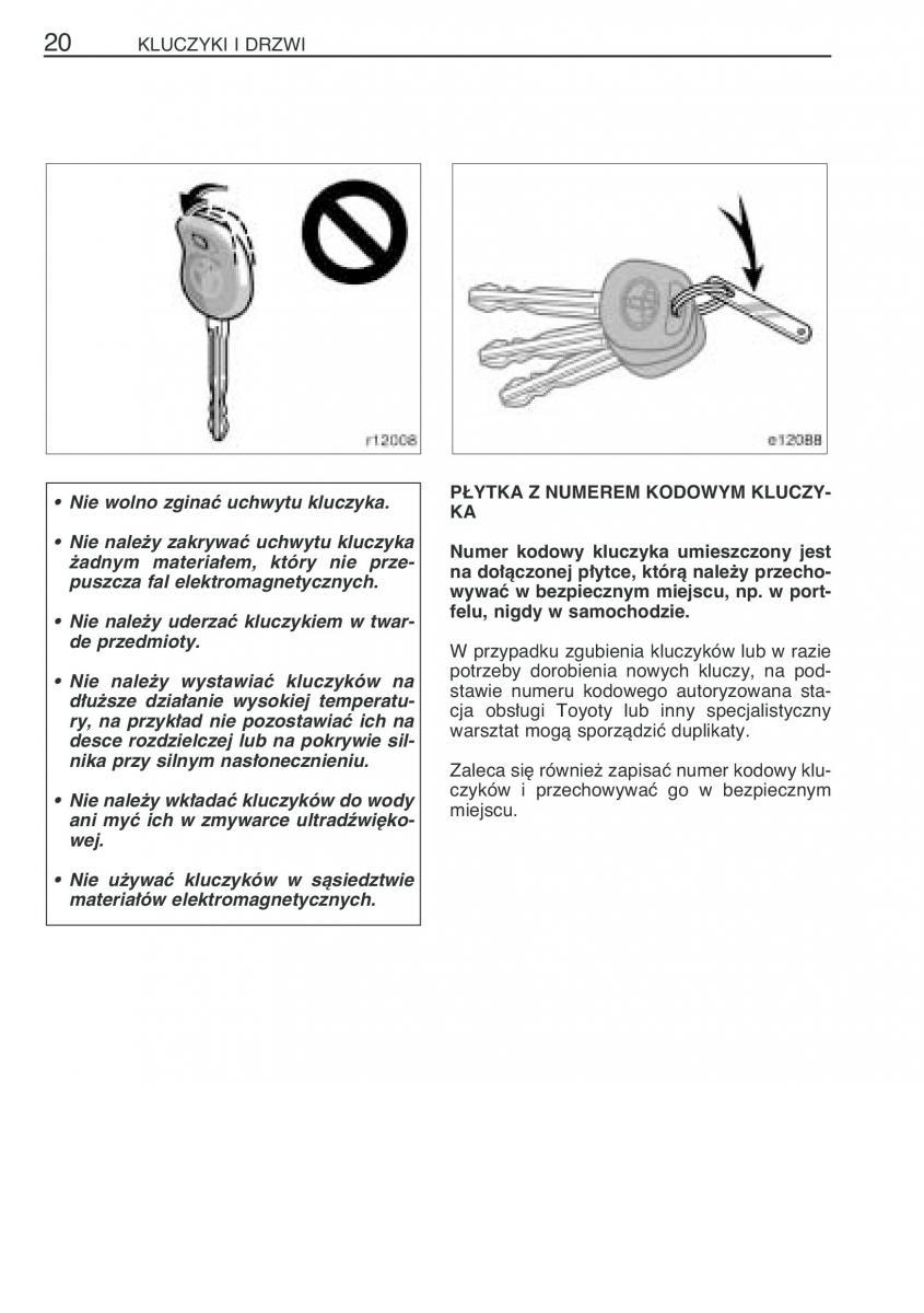 Toyota Corolla IX 9 E120 E130 E12 instrukcja obslugi / page 27