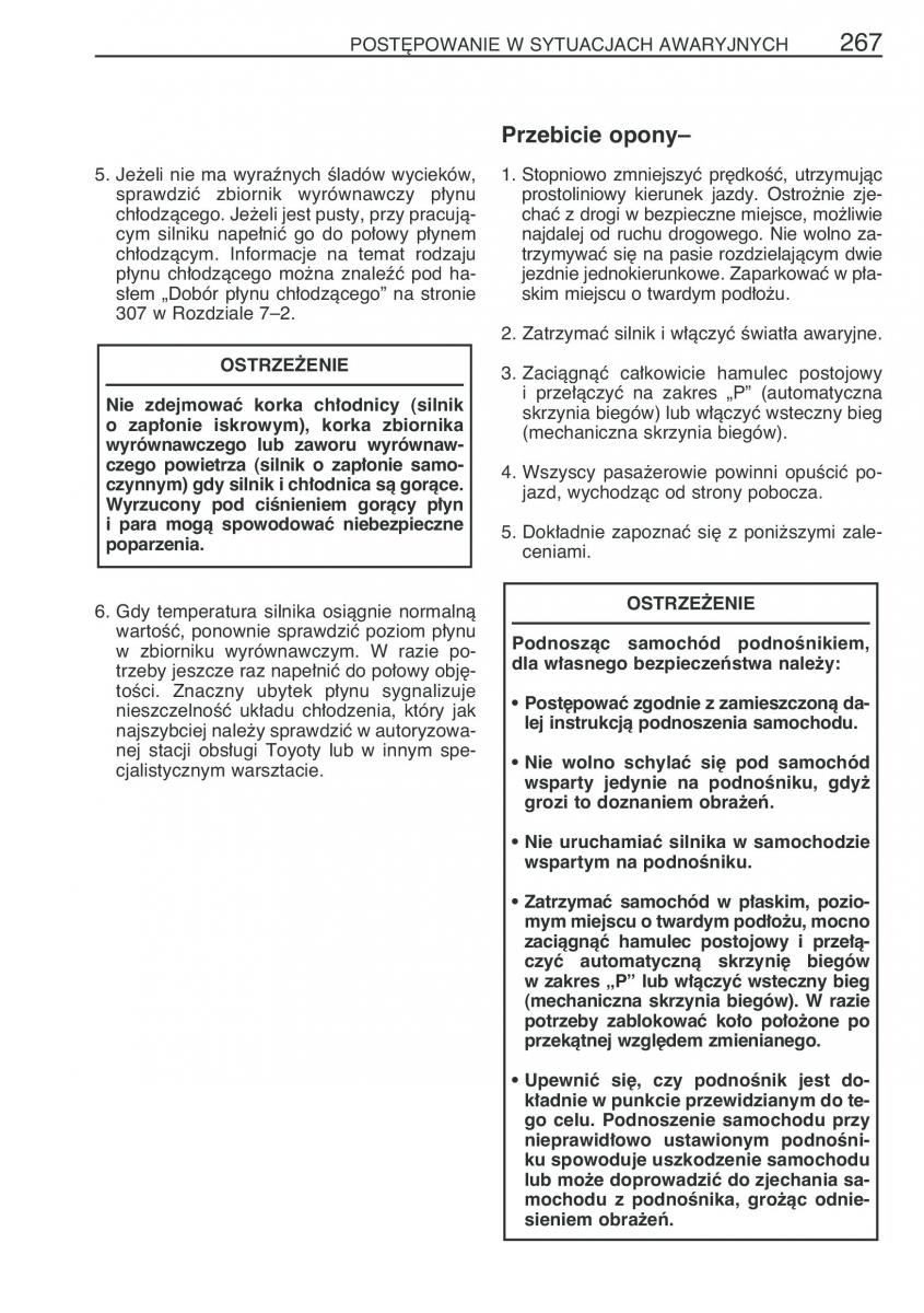 Toyota Corolla IX 9 E120 E130 E12 instrukcja obslugi / page 274