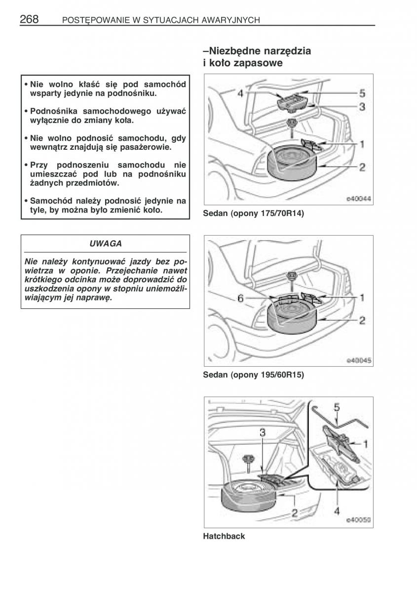 Toyota Corolla IX 9 E120 E130 E12 instrukcja obslugi / page 275