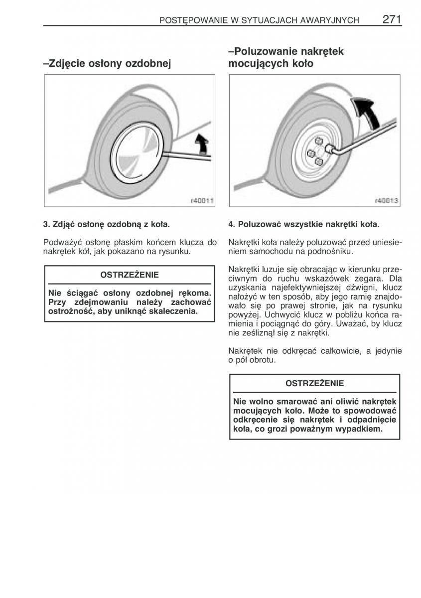 Toyota Corolla IX 9 E120 E130 E12 instrukcja obslugi / page 278