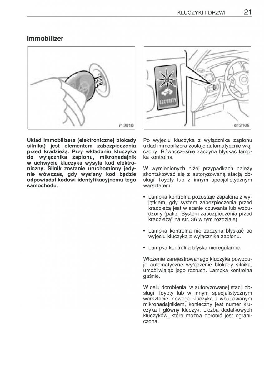 Toyota Corolla IX 9 E120 E130 E12 instrukcja obslugi / page 28