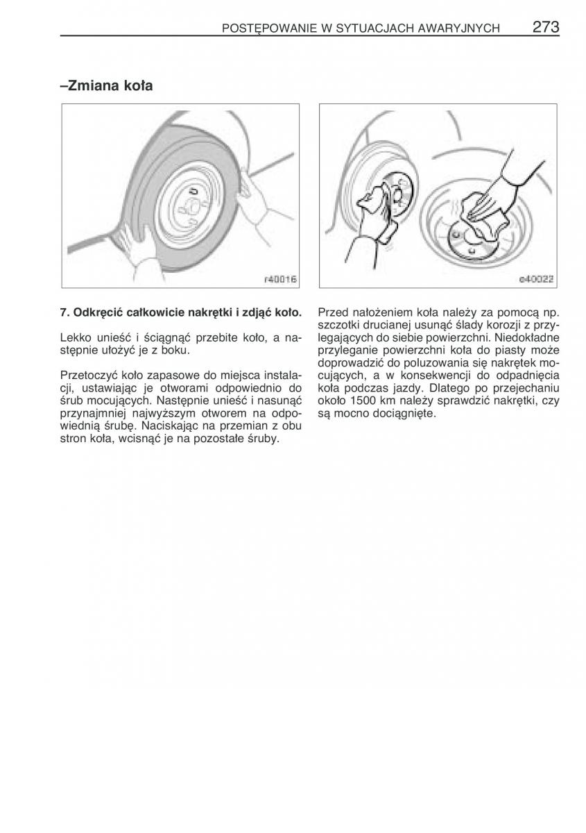 Toyota Corolla IX 9 E120 E130 E12 instrukcja obslugi / page 280