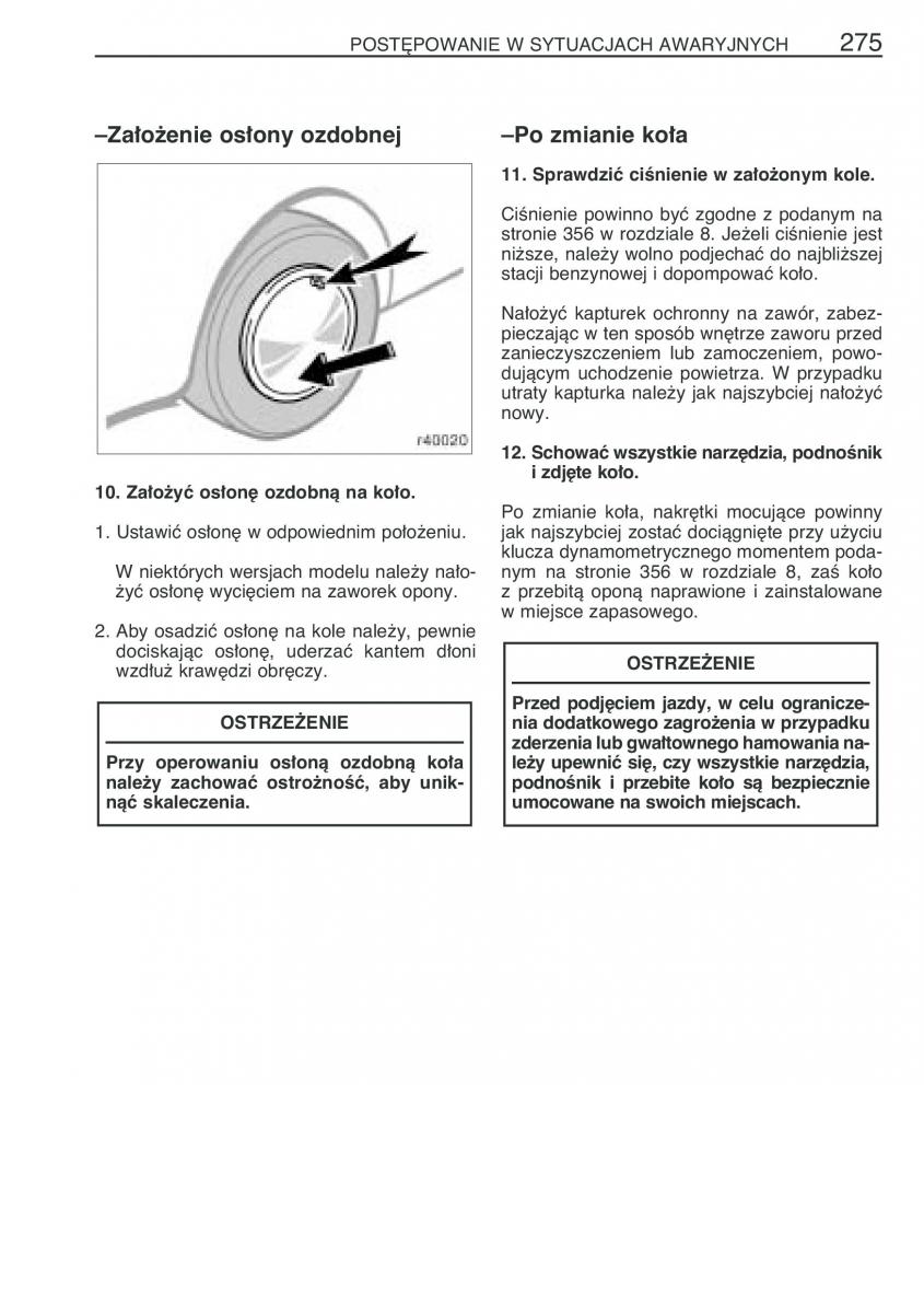 Toyota Corolla IX 9 E120 E130 E12 instrukcja obslugi / page 282