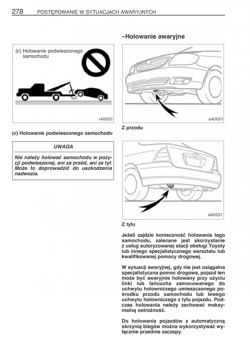 Toyota Corolla IX 9 E120 E130 E12 instrukcja obslugi / page 285