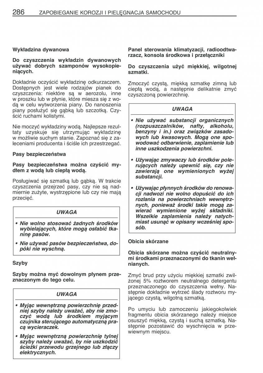 Toyota Corolla IX 9 E120 E130 E12 instrukcja obslugi / page 293