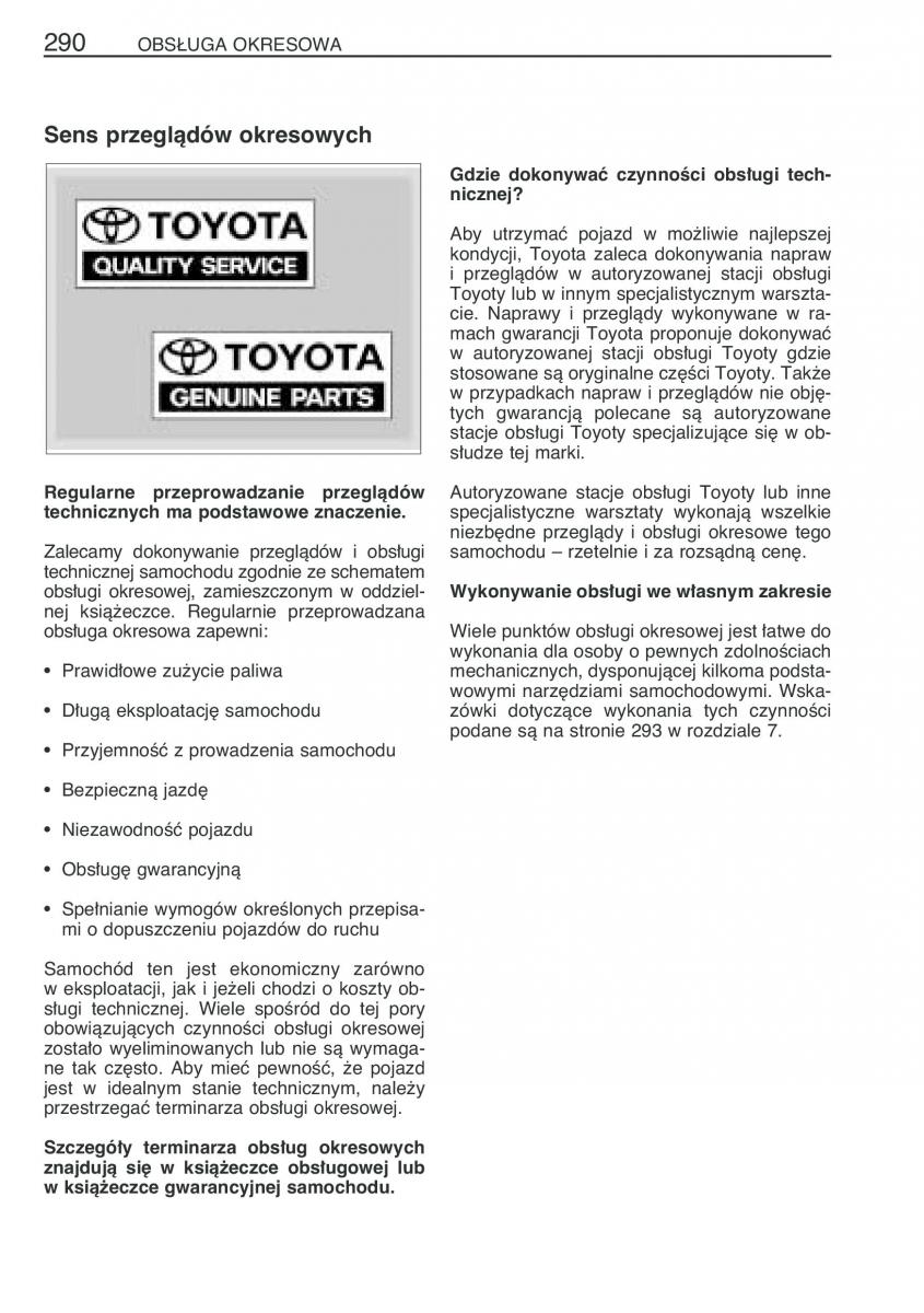 Toyota Corolla IX 9 E120 E130 E12 instrukcja obslugi / page 297