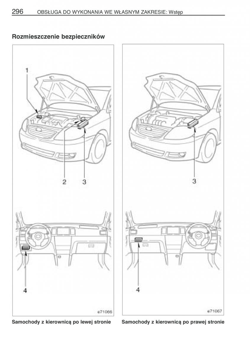 Toyota Corolla IX 9 E120 E130 E12 instrukcja obslugi / page 303