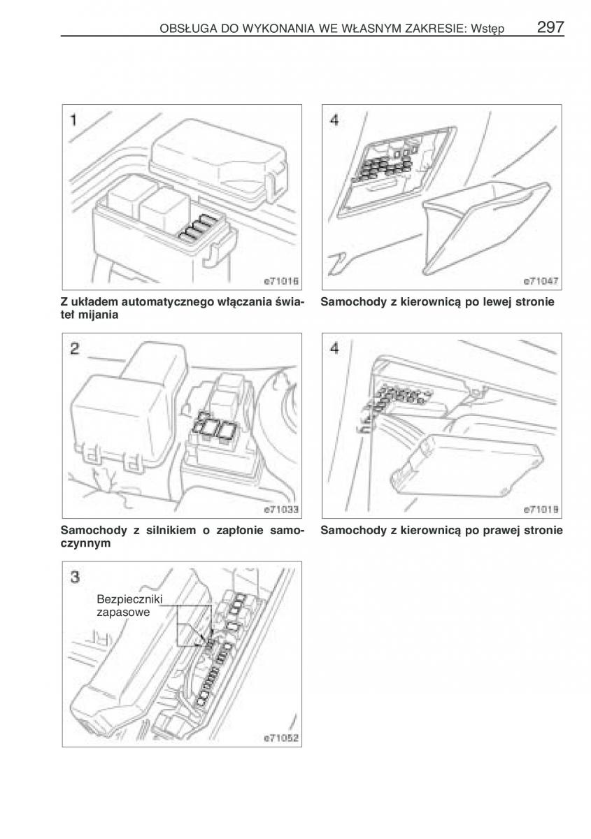 Toyota Corolla IX 9 E120 E130 E12 instrukcja obslugi / page 304