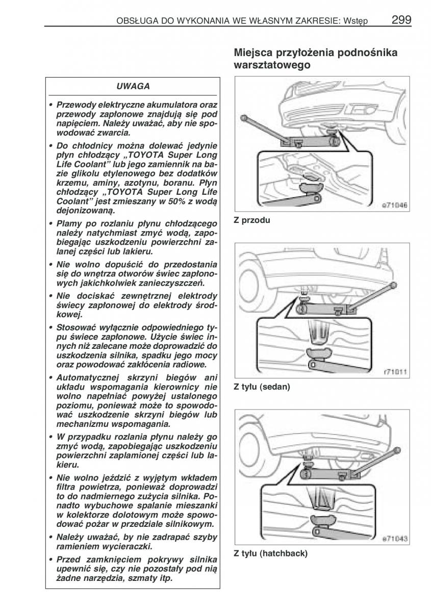 Toyota Corolla IX 9 E120 E130 E12 instrukcja obslugi / page 306