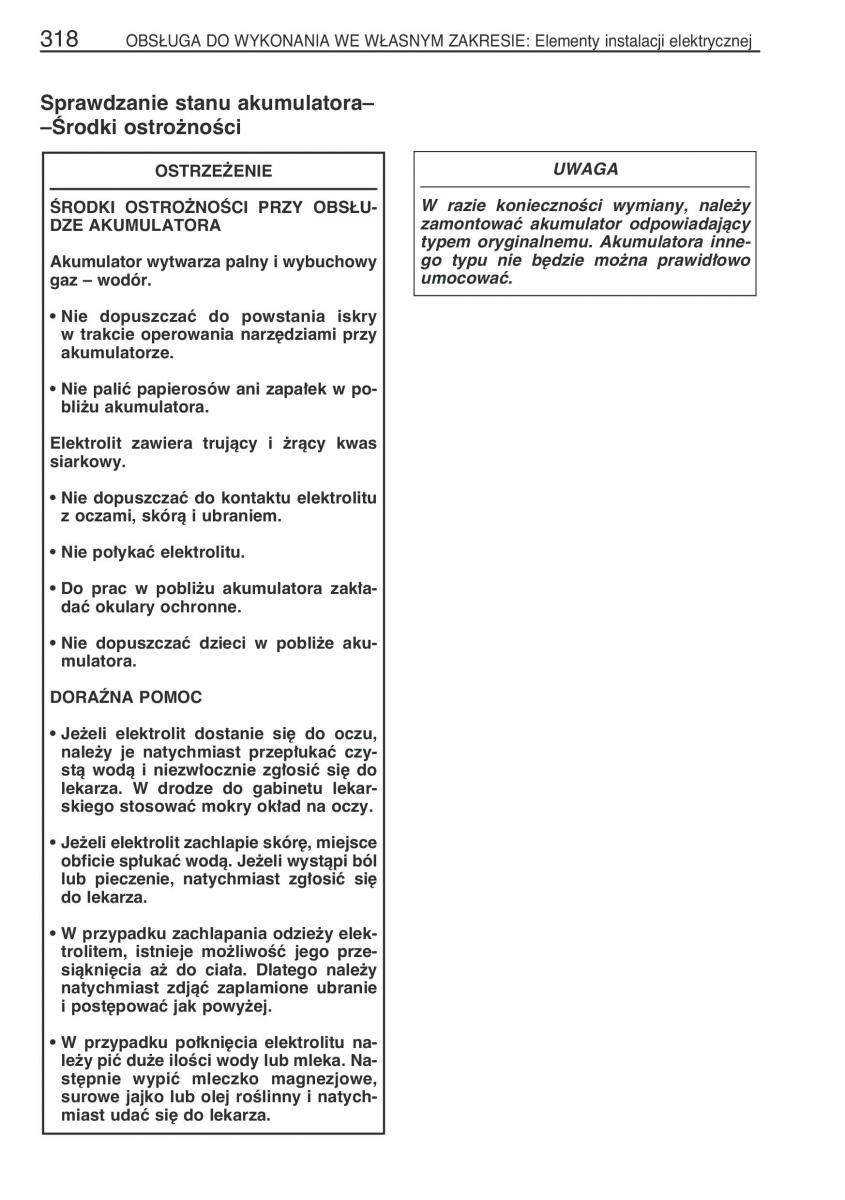 Toyota Corolla IX 9 E120 E130 E12 instrukcja obslugi / page 325